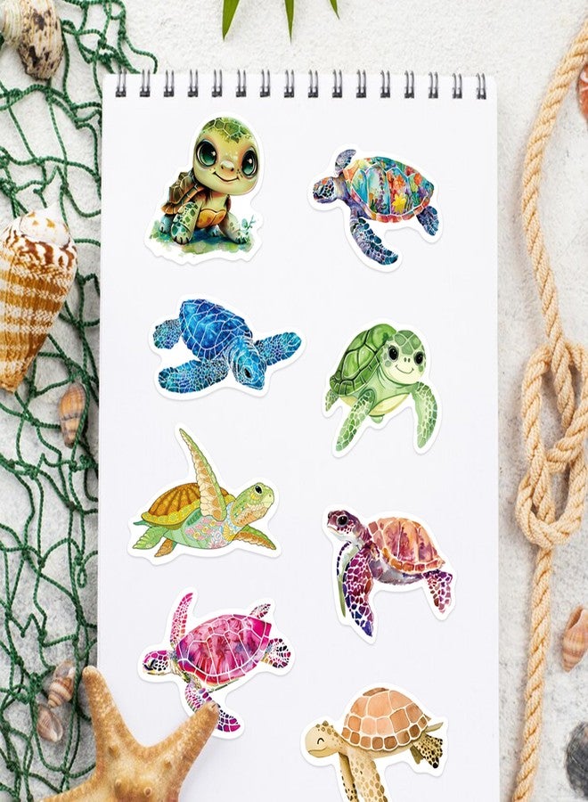 Robmoda 51 Pcs Cute Turtle Stickers for Kids, Sea Animals Sticker for Water Bottle, Vinyl Waterproof Laptop Decals for Teens Girls Boys, Students Classroom Prizes Sticker Pack - Image 5